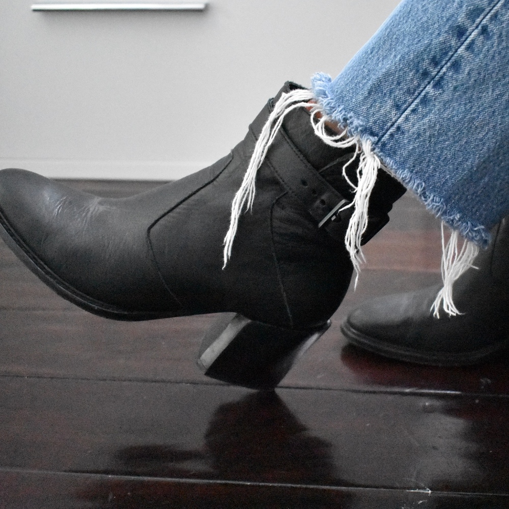 Helmut Lang Leather Booties